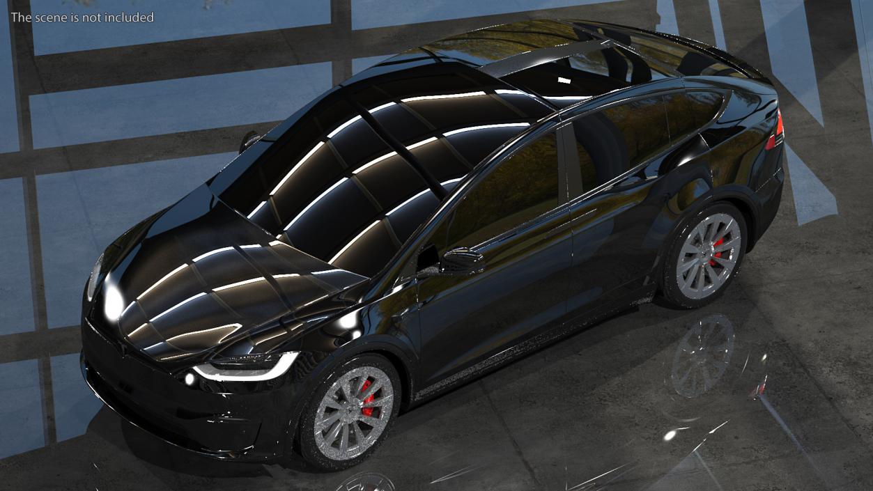 3D Tesla Model X Plaid Exterior Only model