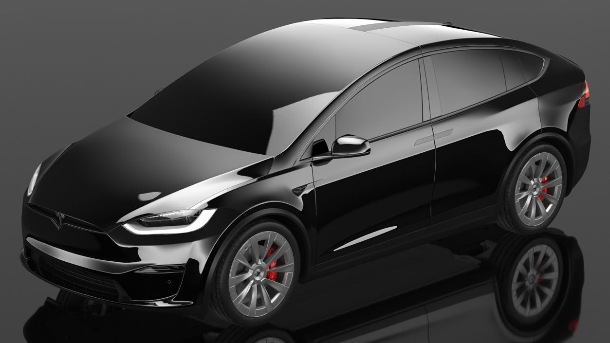 3D Tesla Model X Plaid Exterior Only model