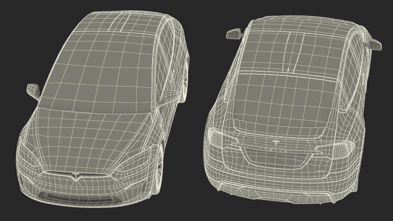 3D Tesla Model X Plaid Exterior Only model