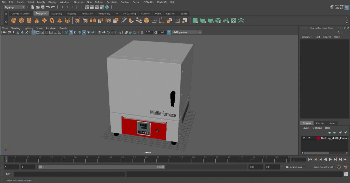 Desktop Muffle Furnace 3D