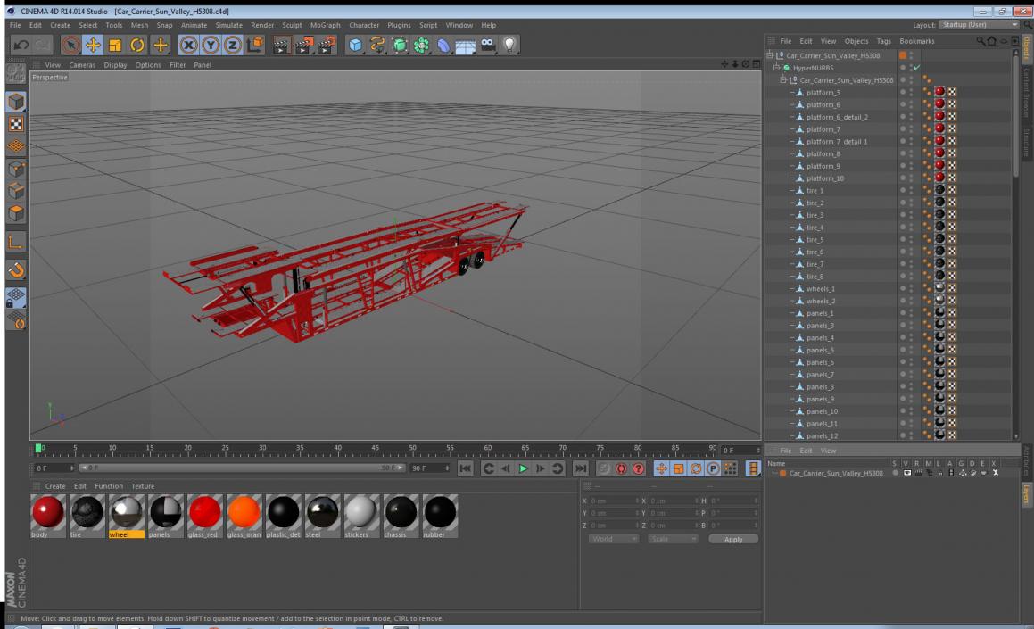 3D Car Carrier Sun Valley H5308 model