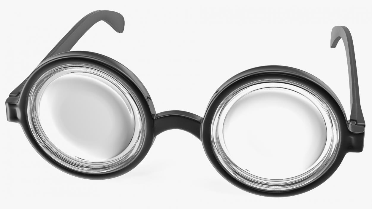 3D Black Nerd Glasses model