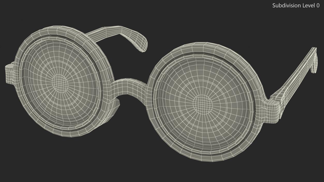 3D Black Nerd Glasses model