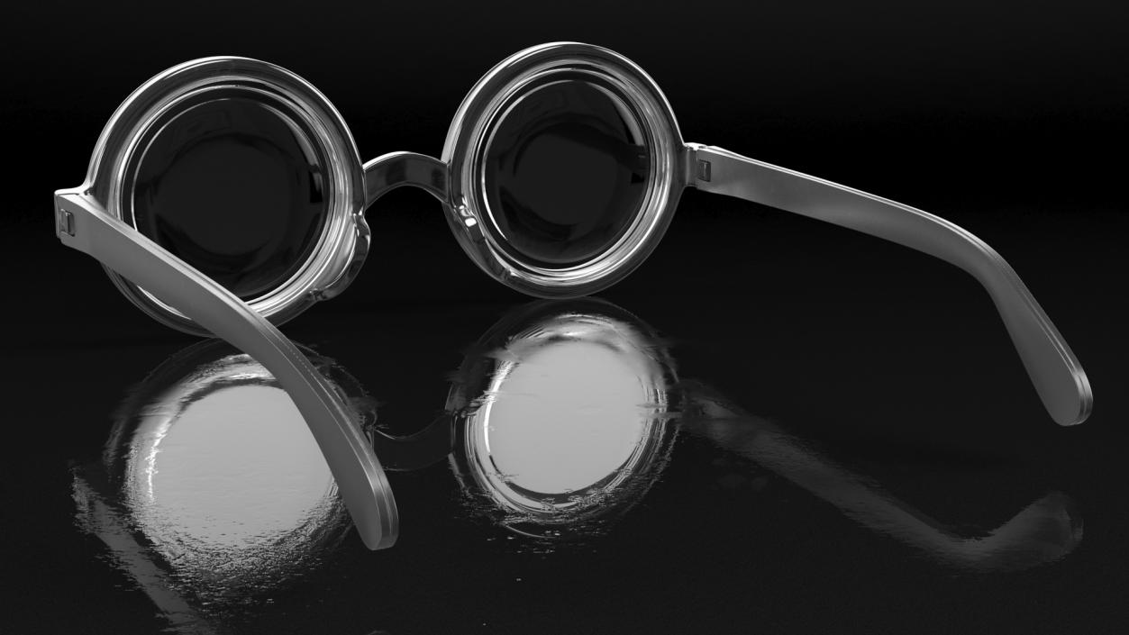 3D Black Nerd Glasses model