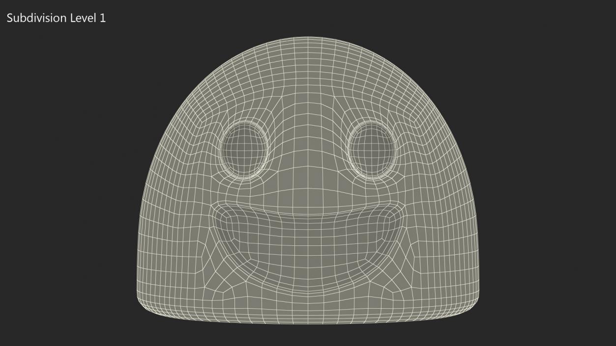 Happy Face Android Emoji 3D model