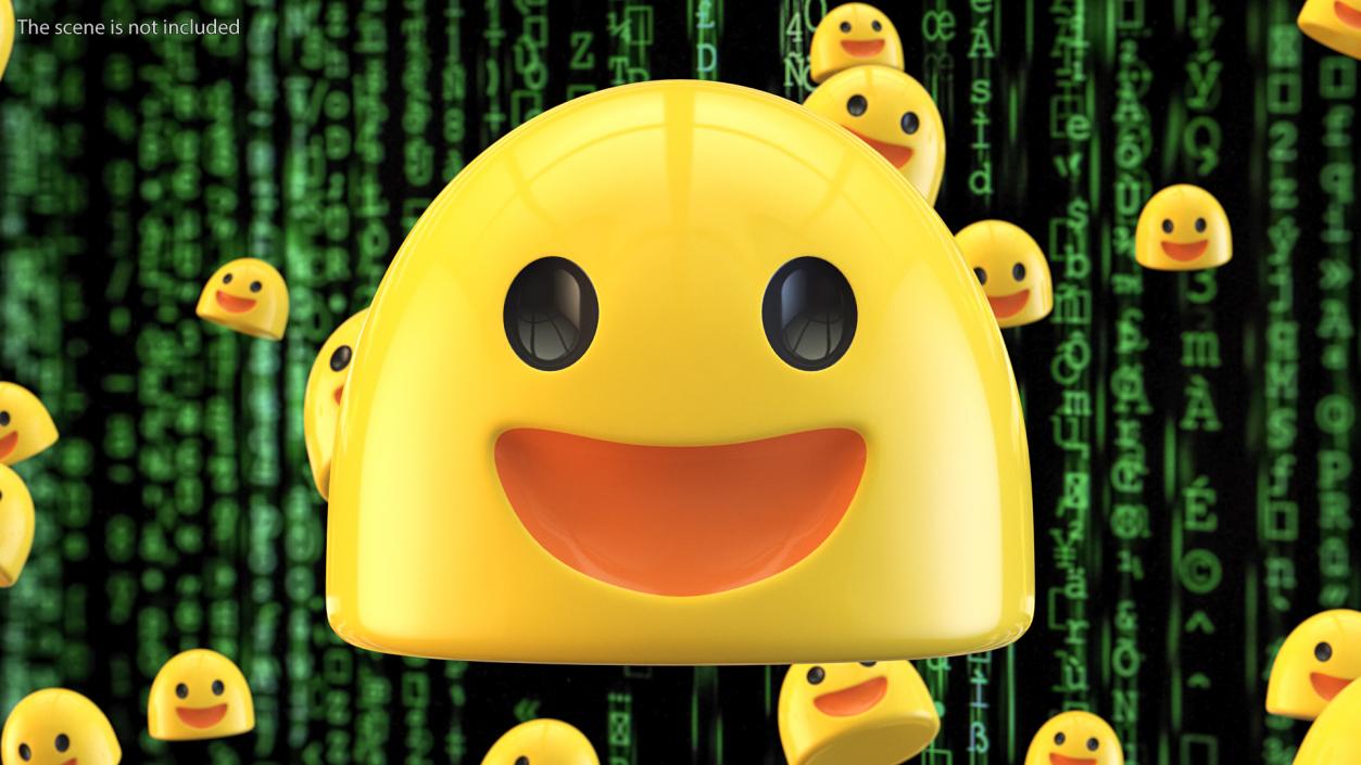 Happy Face Android Emoji 3D model