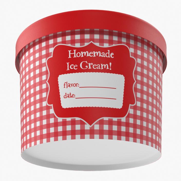 3D Ice Cream Gallon Container