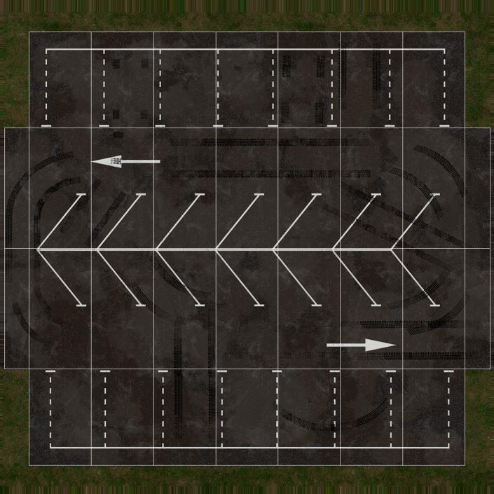 3D On Street Parking 26 Spaces Filled Old model