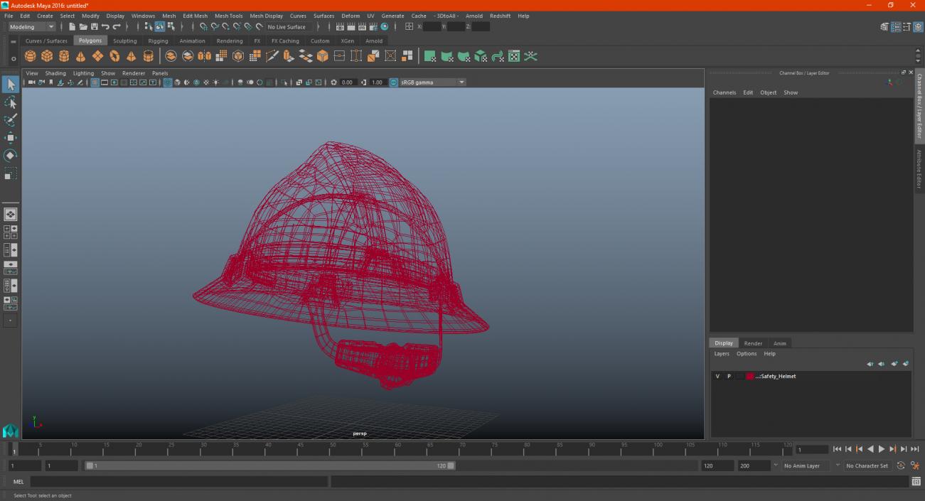 3D Safety Helmet model