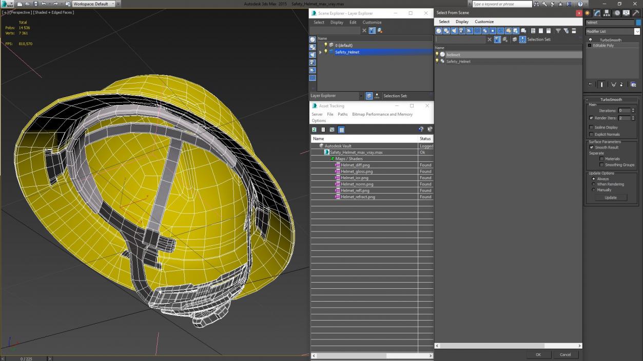 3D Safety Helmet model