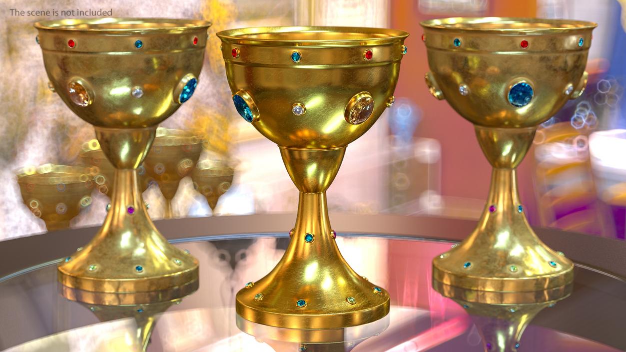 3D Jeweled Cups Collection model