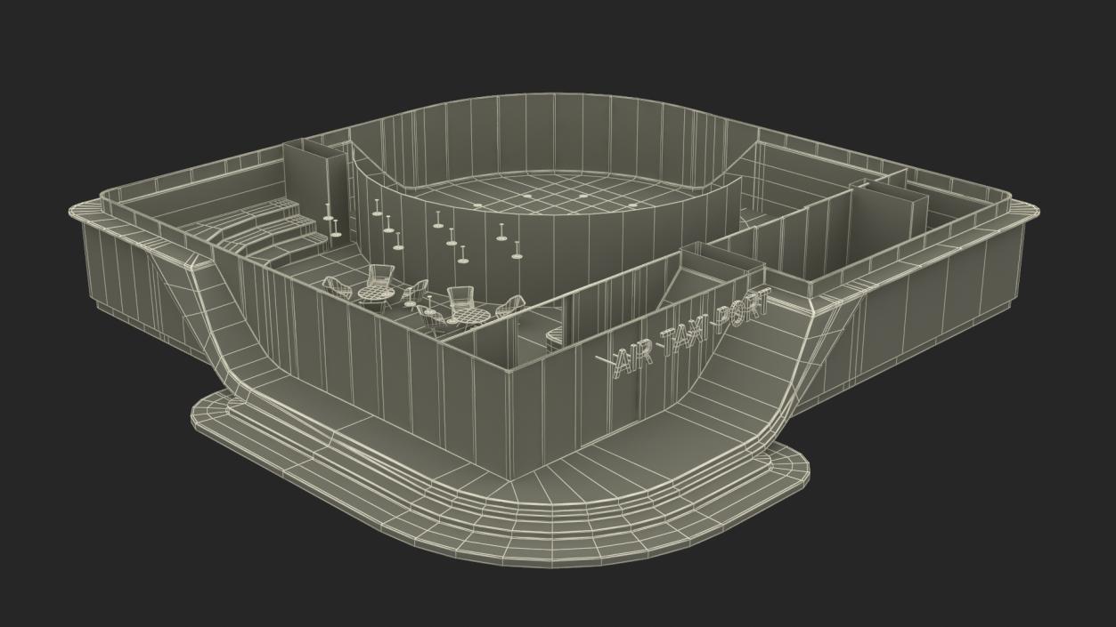 3D model Air Taxi Port with Autonomous Drone