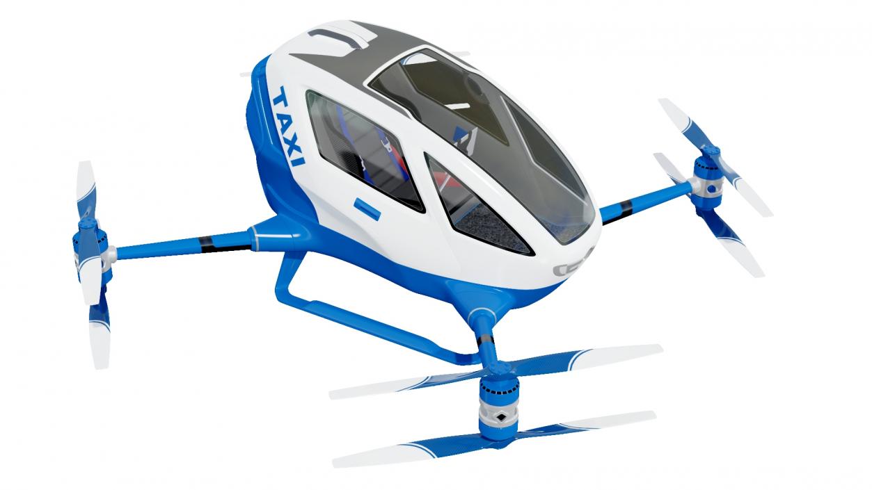 3D model Air Taxi Port with Autonomous Drone