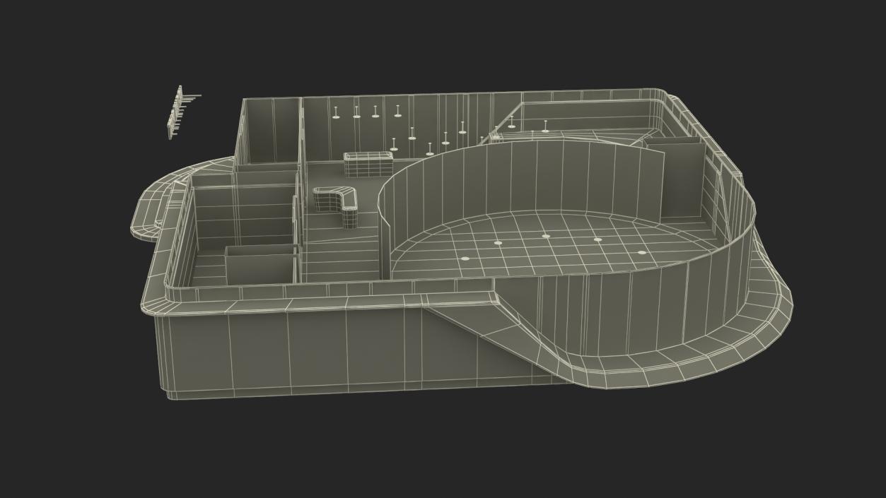 3D model Air Taxi Port with Autonomous Drone