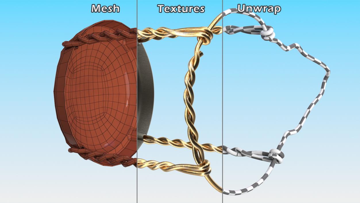 3D model Yellow Wire Cage with Cap