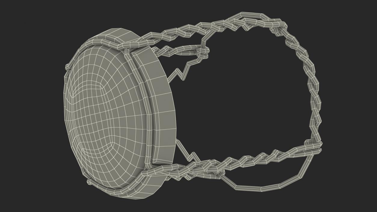 3D model Yellow Wire Cage with Cap