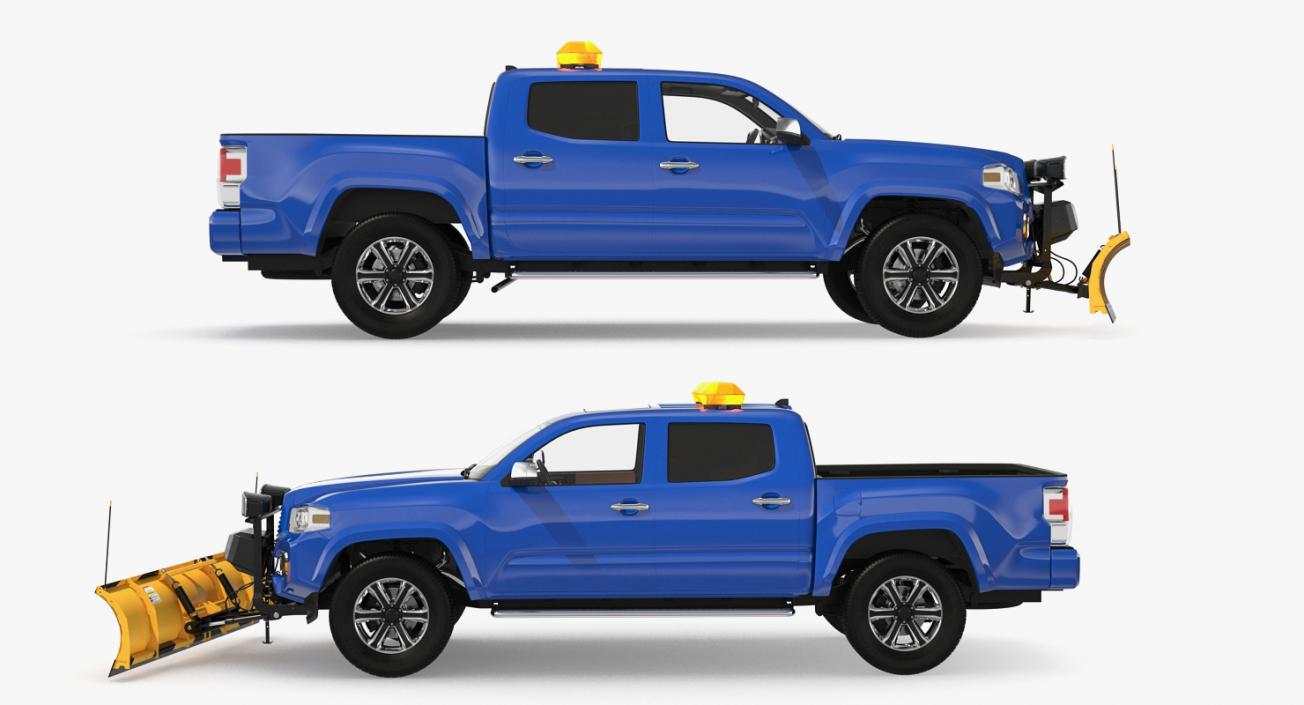 3D model Pickup with SnowPlow