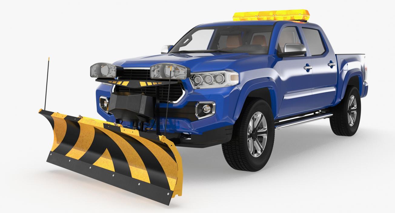 3D model Pickup with SnowPlow