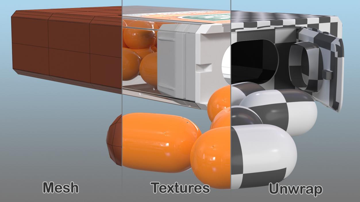 3D model Tic Tac Orange Flavour Spilled