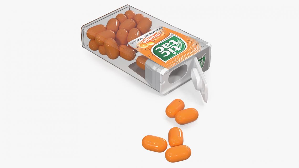 3D model Tic Tac Orange Flavour Spilled