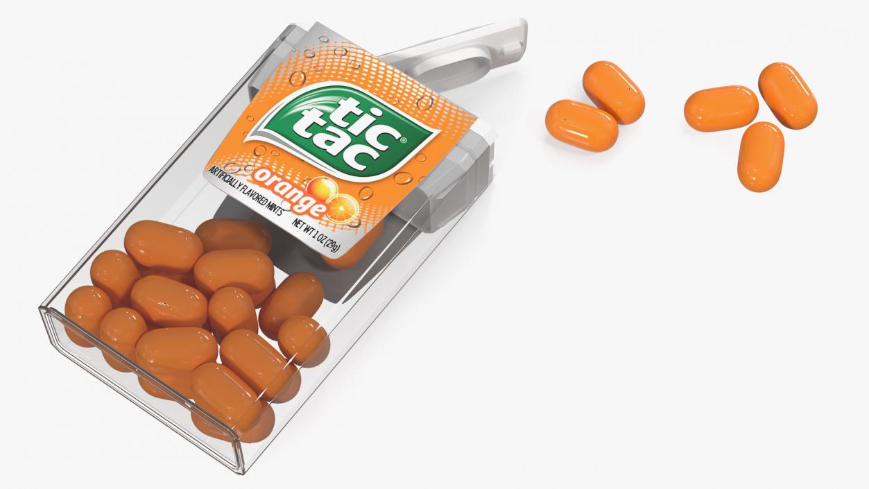 3D model Tic Tac Orange Flavour Spilled