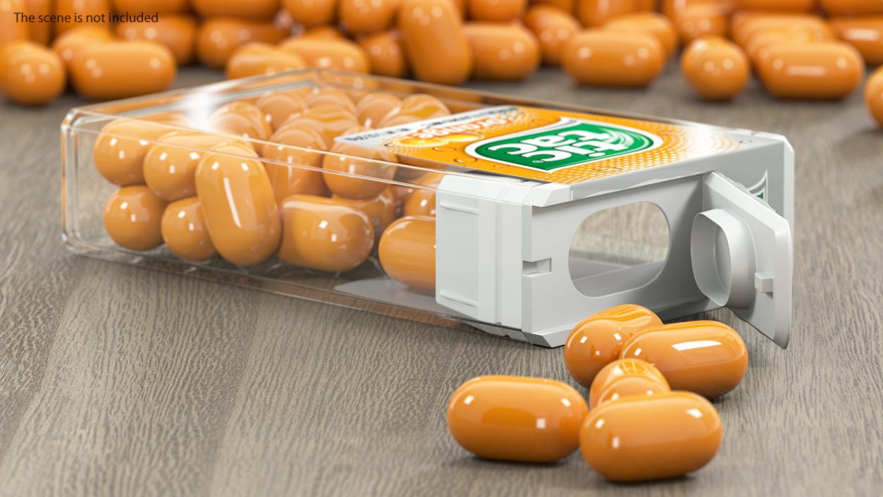 3D model Tic Tac Orange Flavour Spilled