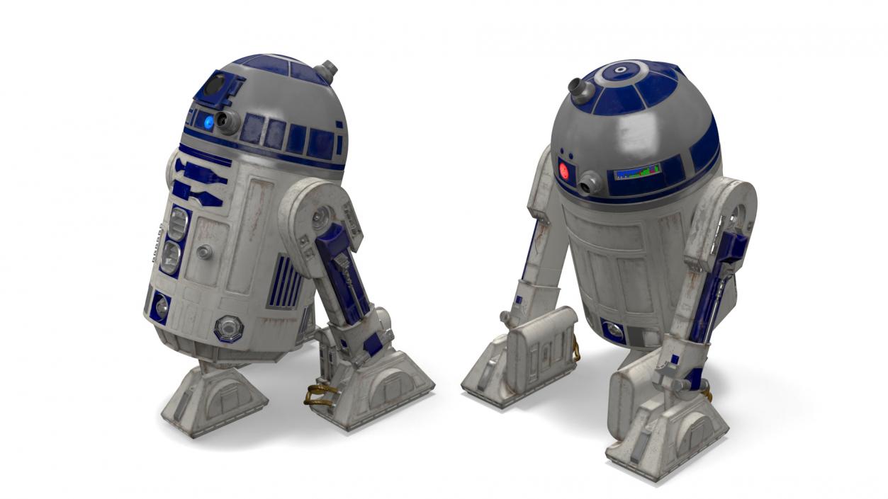 R2-D2 Droid Rigged for Maya 3D