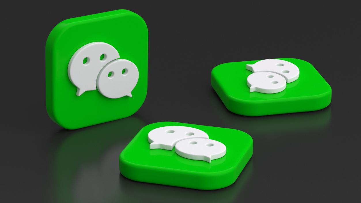 3D WeChat Social Media Icon 2