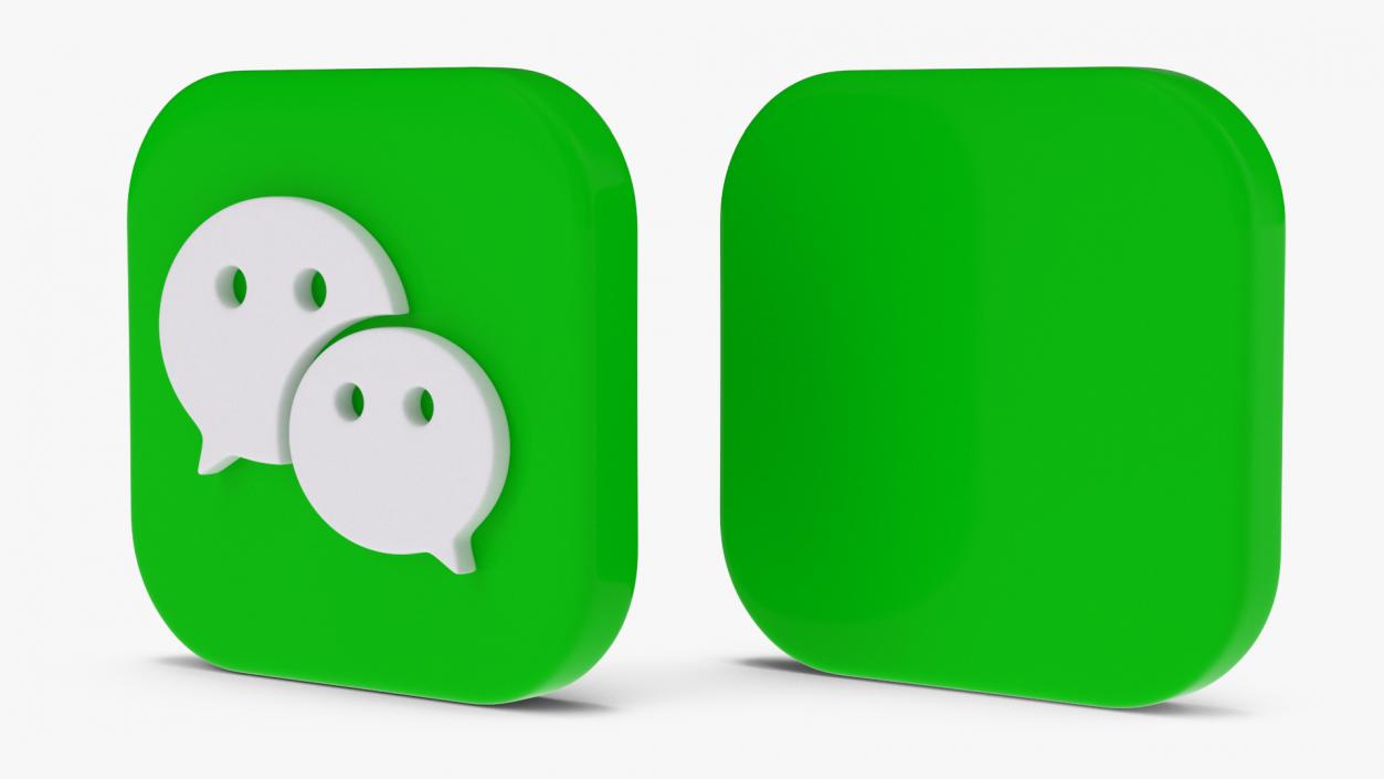 3D WeChat Social Media Icon 2