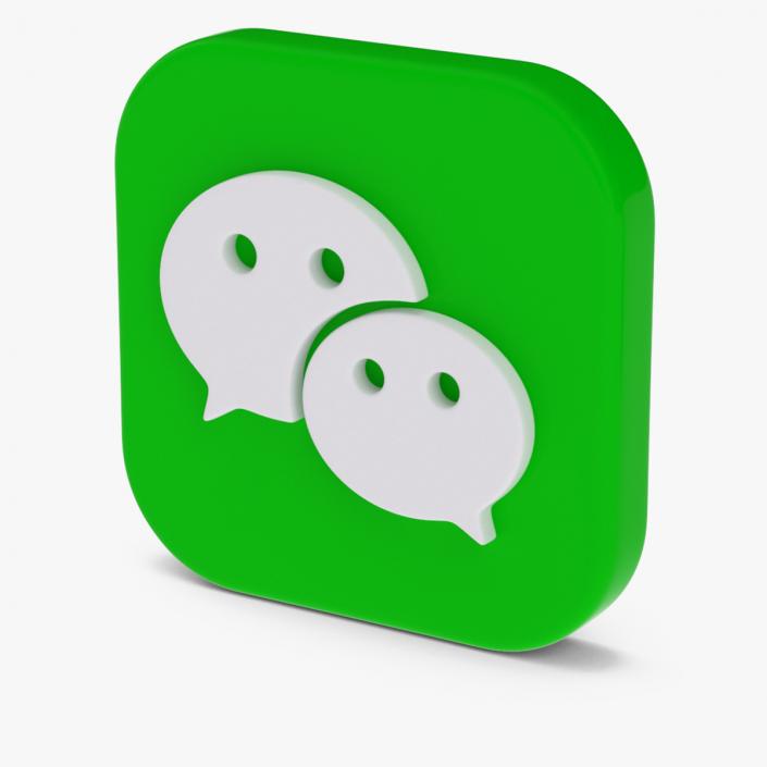 3D WeChat Social Media Icon 2