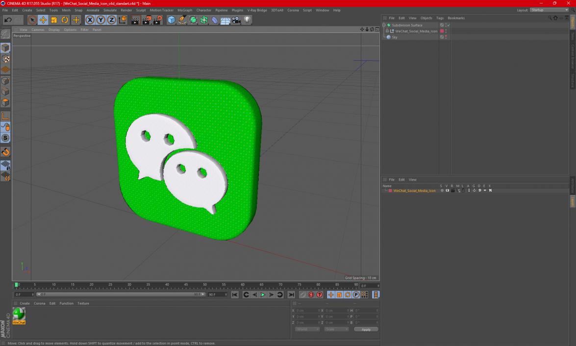 3D WeChat Social Media Icon 2