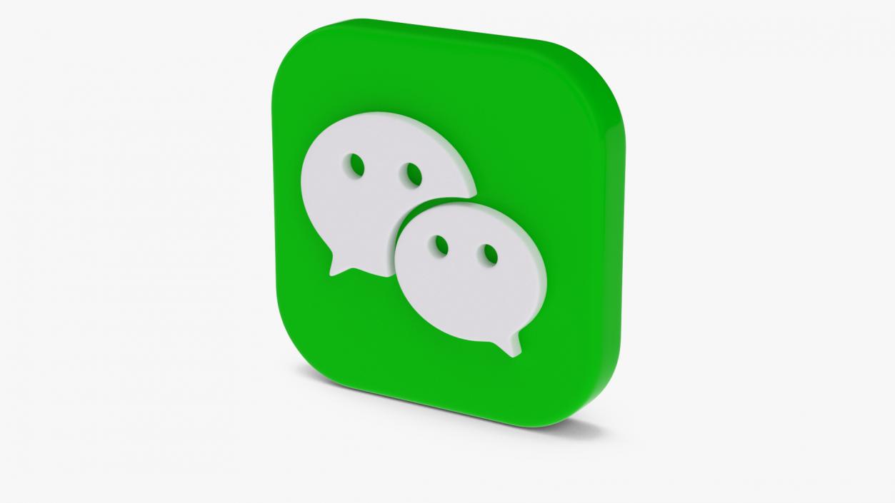 3D WeChat Social Media Icon 2