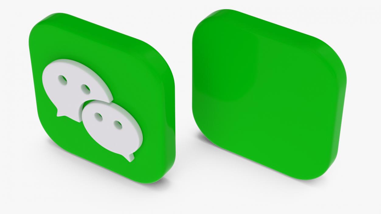 3D WeChat Social Media Icon 2