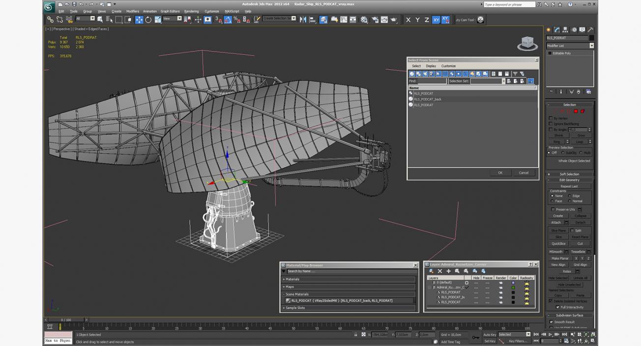 3D Radar Ship RLS PODCAT