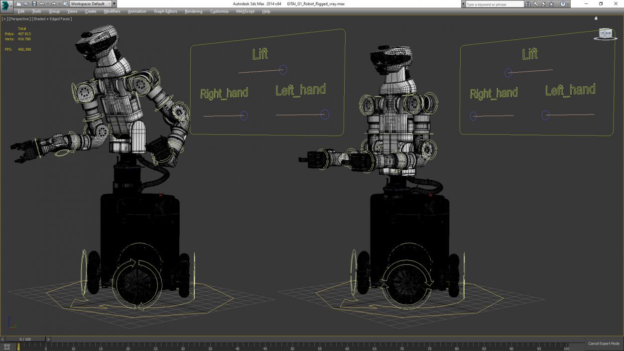 3D model GITAI G1 Robot Rigged for Modo