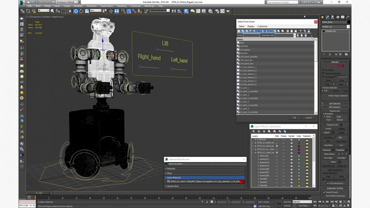 3D model GITAI G1 Robot Rigged for Modo