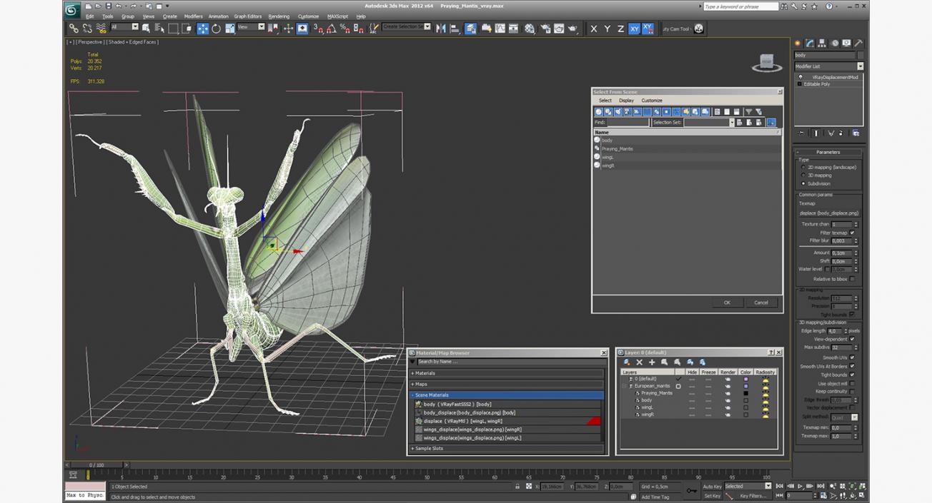 Praying Mantis 3D model