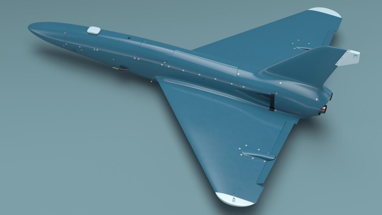 3D Unmanned Attack Drone Blue