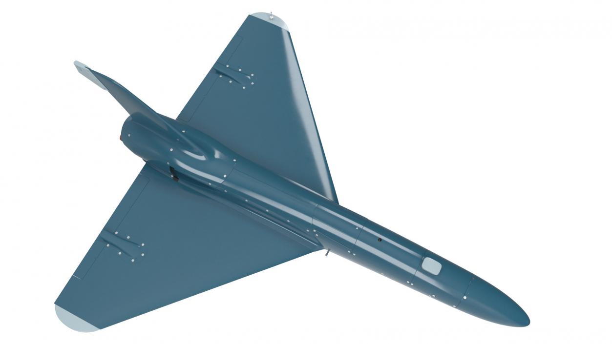 3D Unmanned Attack Drone Blue