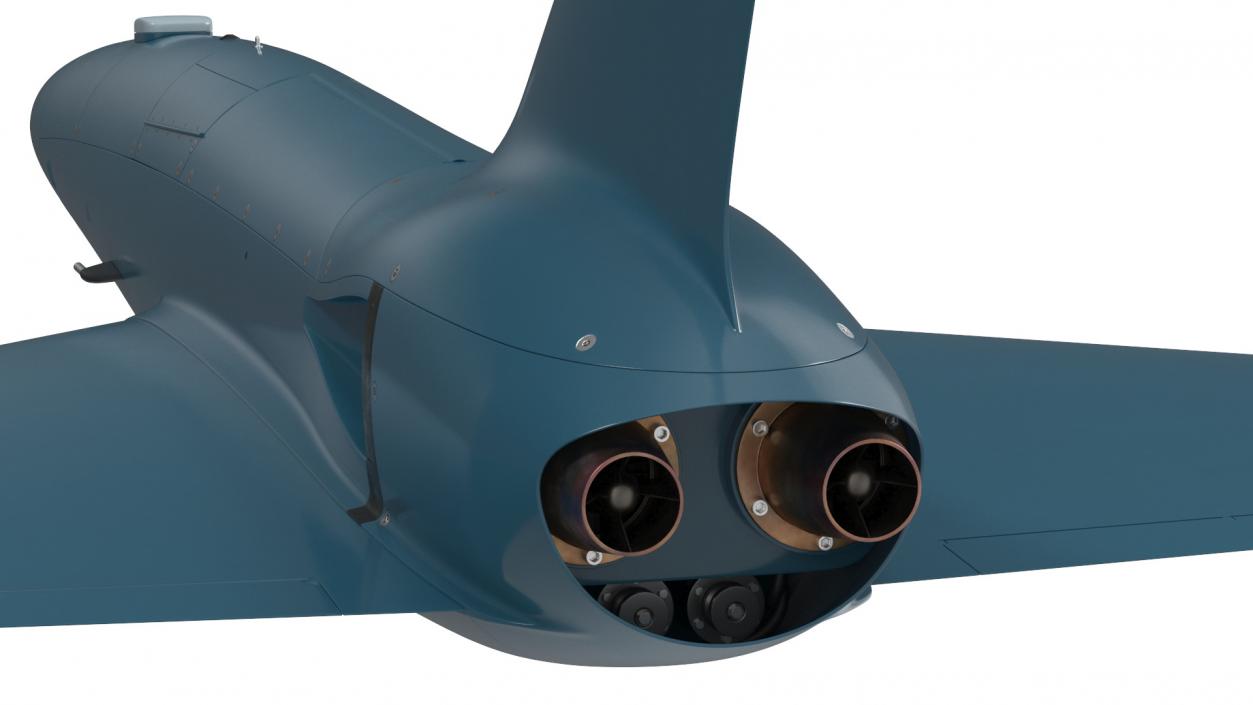 3D Unmanned Attack Drone Blue