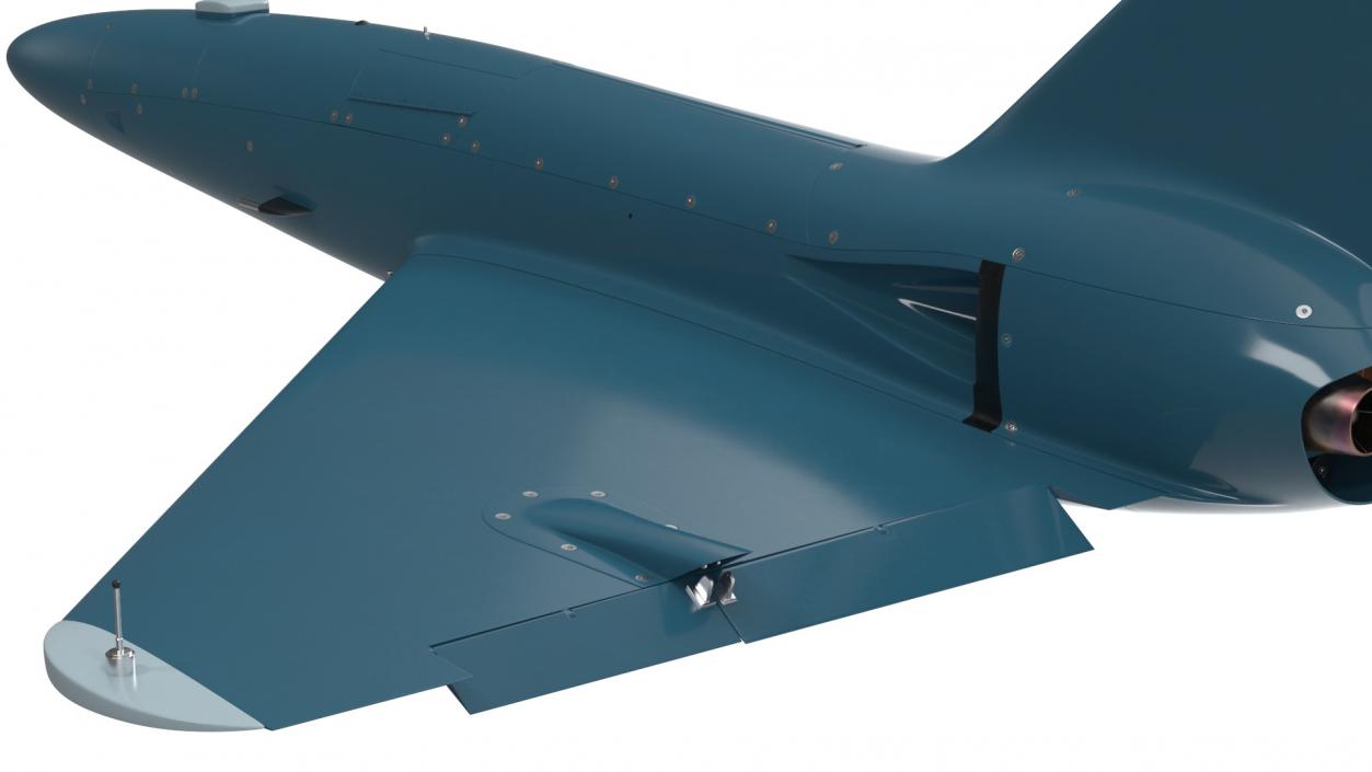 3D Unmanned Attack Drone Blue