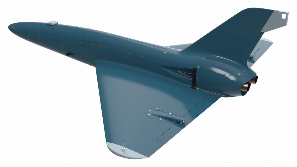 3D Unmanned Attack Drone Blue