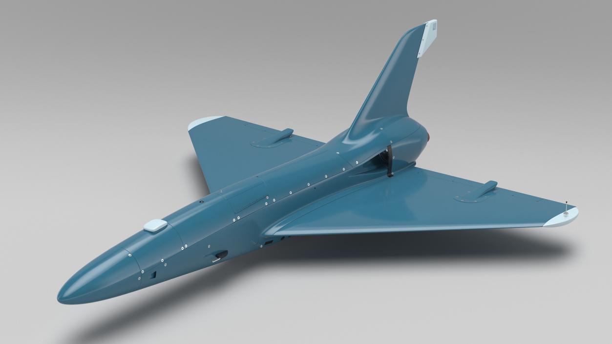 3D Unmanned Attack Drone Blue