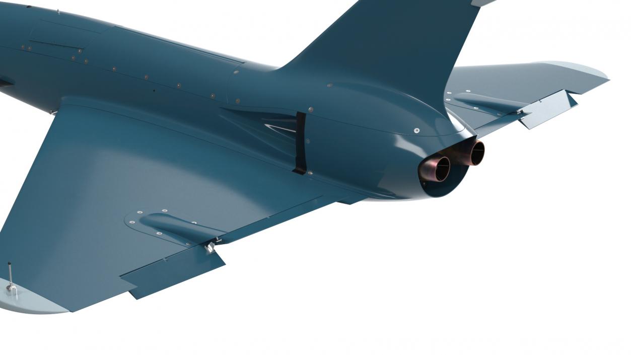 3D Unmanned Attack Drone Blue