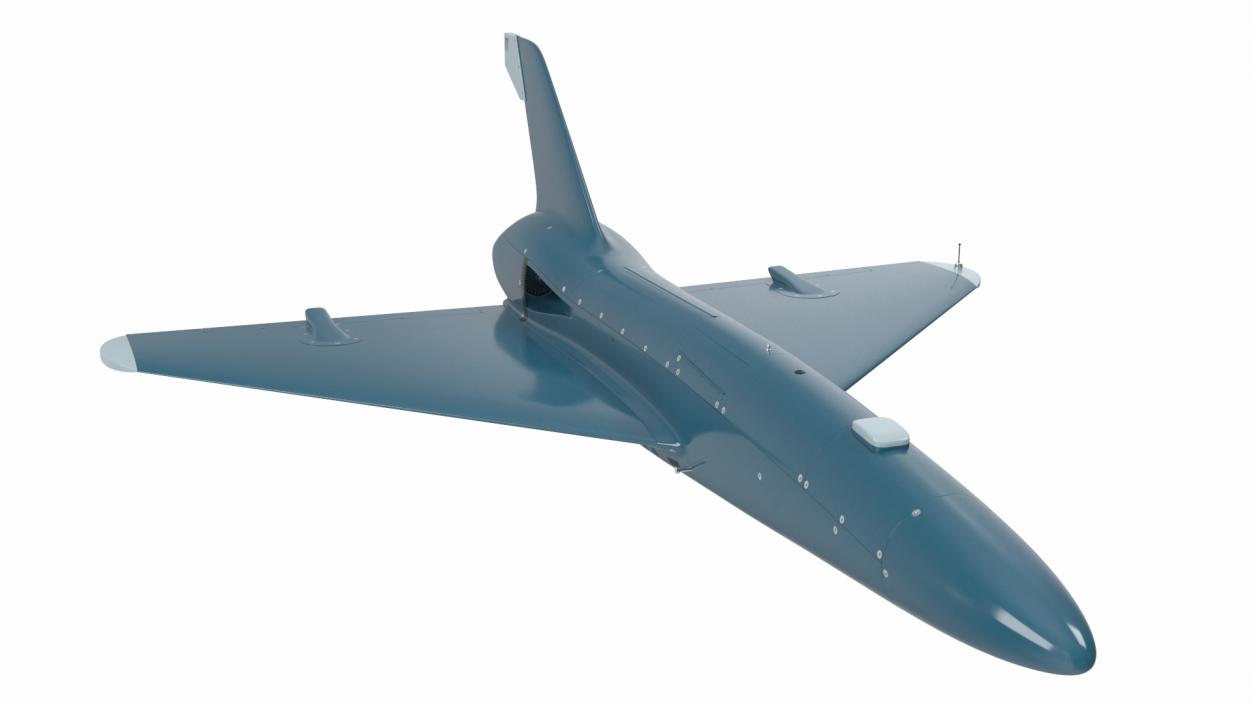 3D Unmanned Attack Drone Blue