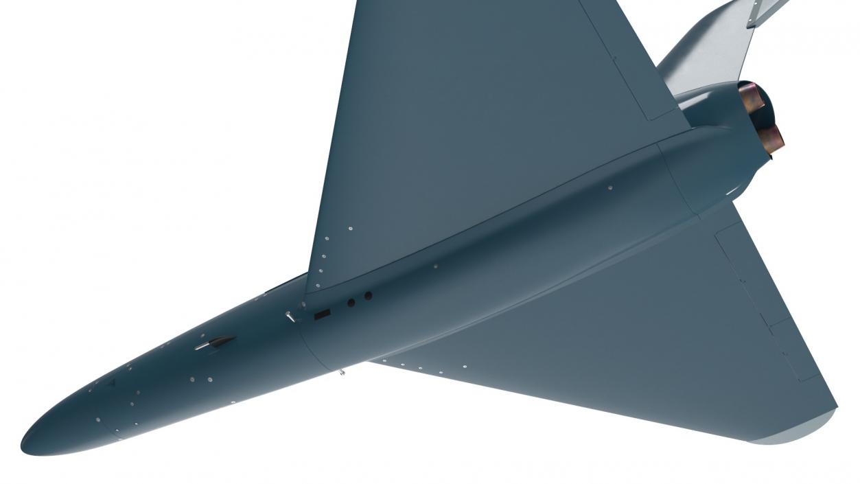 3D Unmanned Attack Drone Blue