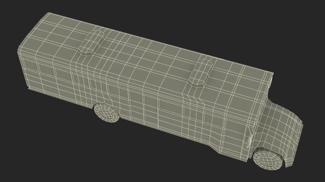 Low Poly Stylized Model School Bus 3D model