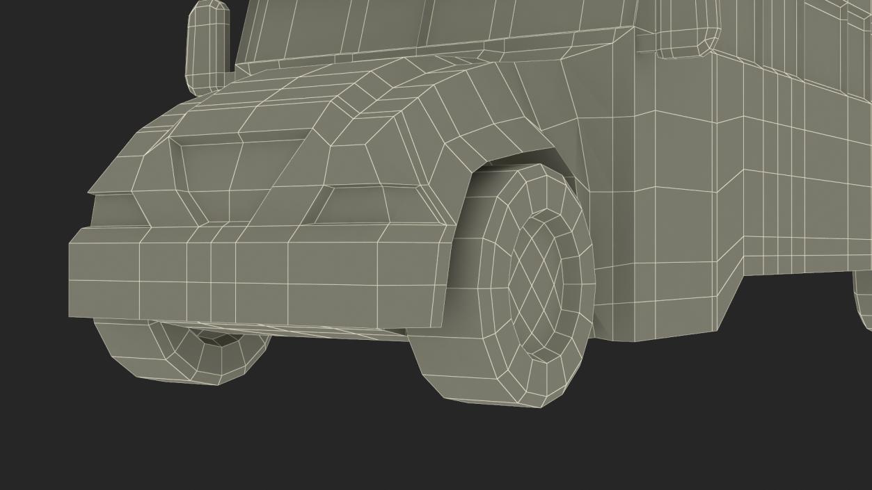 Low Poly Stylized Model School Bus 3D model