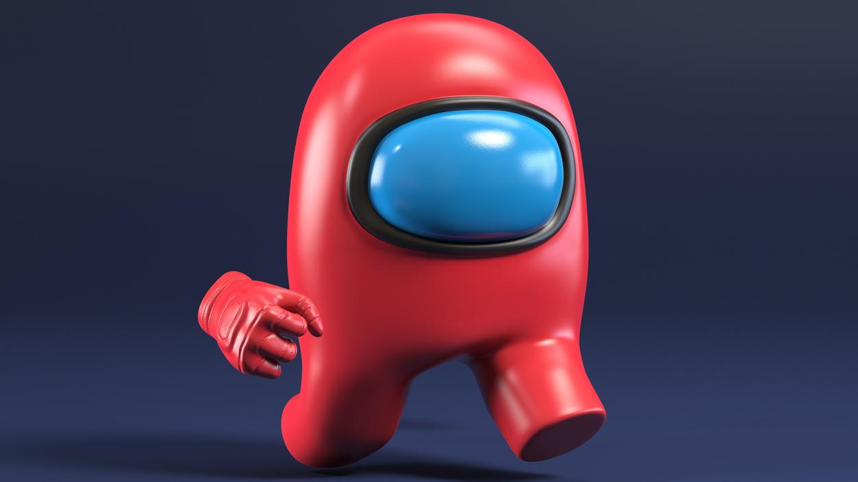 3D model Red Among Us Character Running