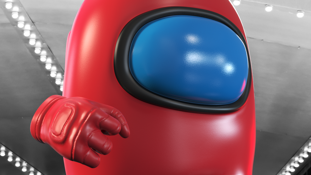 3D model Red Among Us Character Running